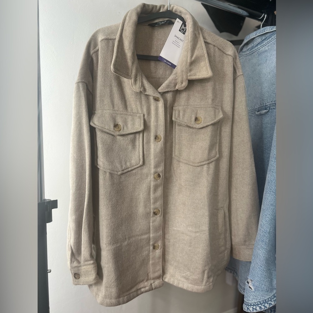 Women's Beige Shacket